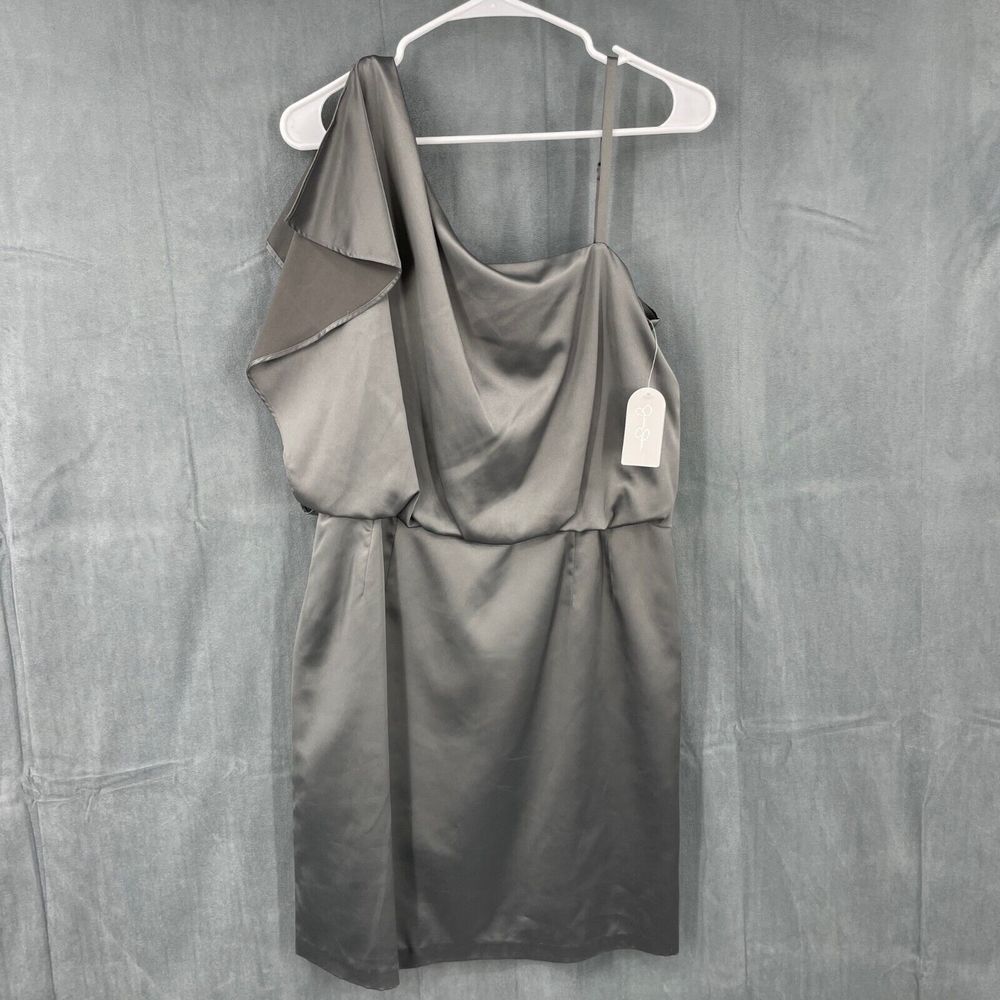 Jessica Simpson Gray One-Shoulder Mini Dress